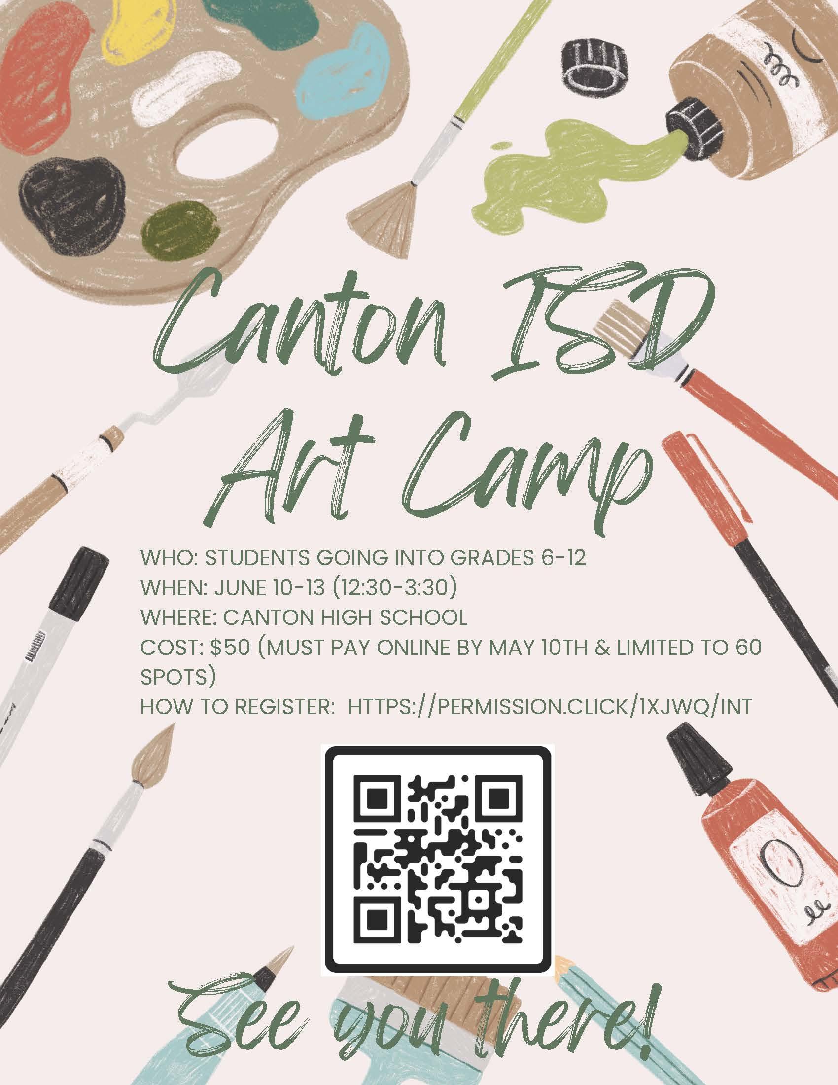 Canton ISD Art Camp